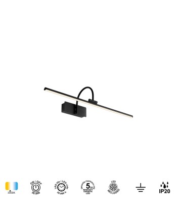 PARACURU * APLIQUE LED 12W 3000K NEGRO
